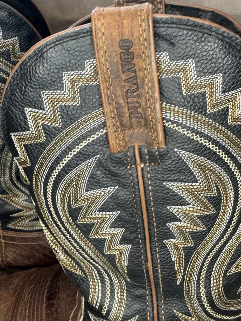 Durango Rebel Pro Western Cowboy Boots Brown Black Men’s 9M Square Toe DDB0292